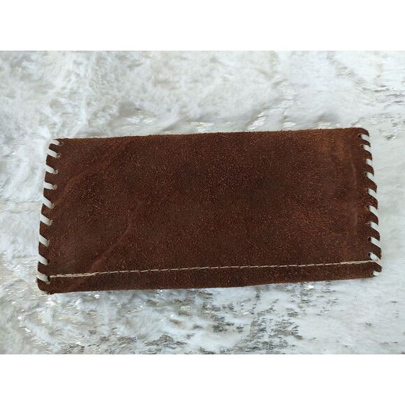 El Salvador Leather Trifold Wallet Brown Handmade - Picture 2 of 7